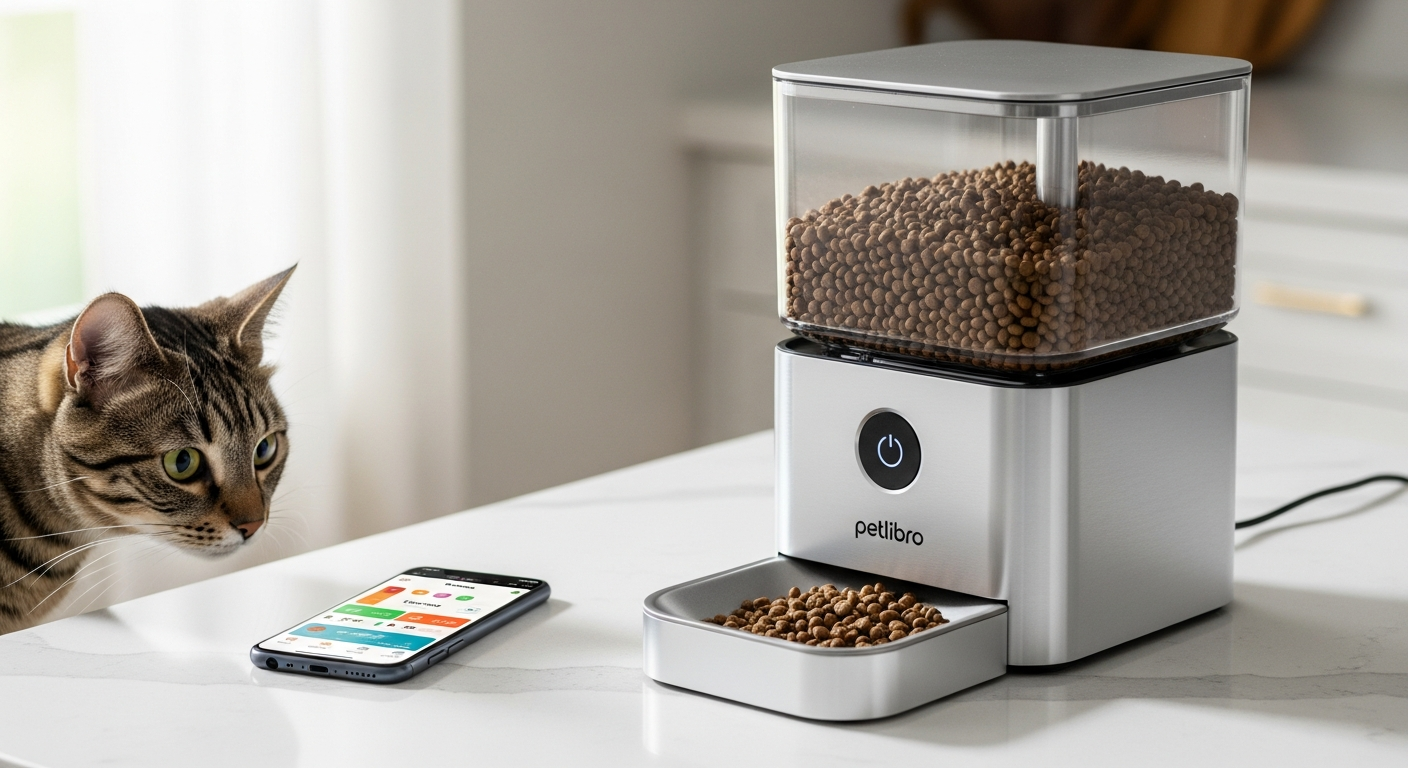 Petlibro Granary Smart Camera Feeder with HD video monitoring and automatic meal dispensing for pets