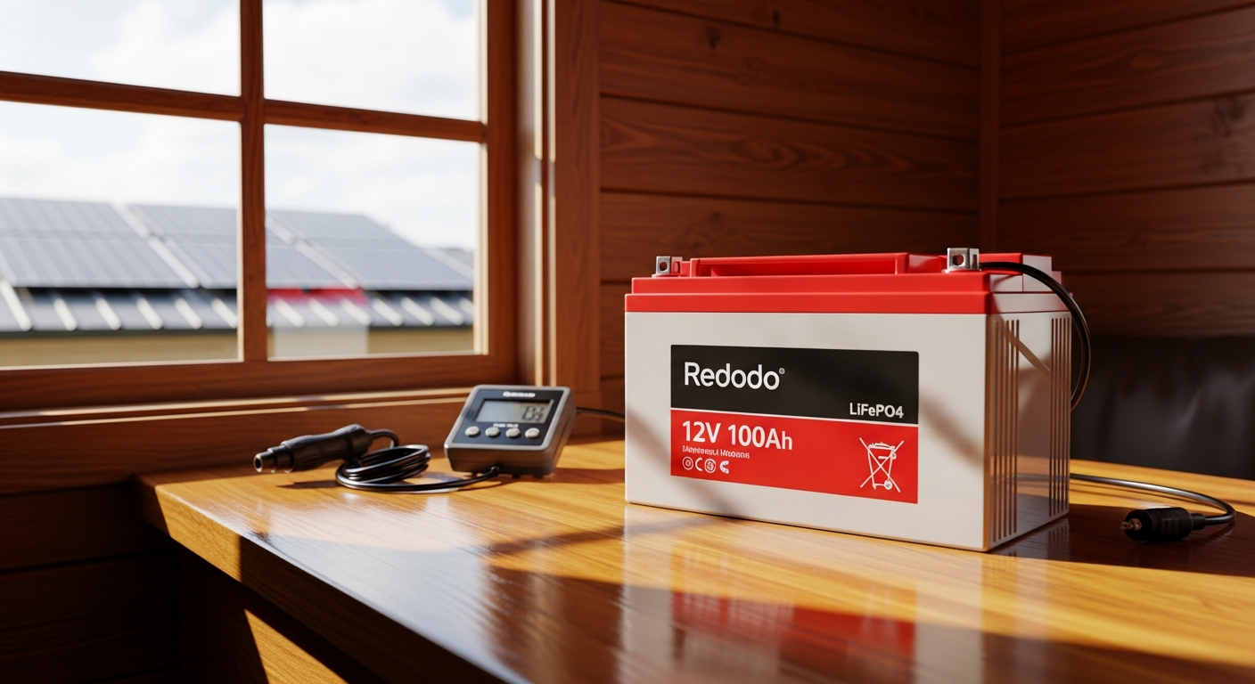 Redodo 12V 100Ah LiFePO4 deep cycle battery for off-grid energy systems