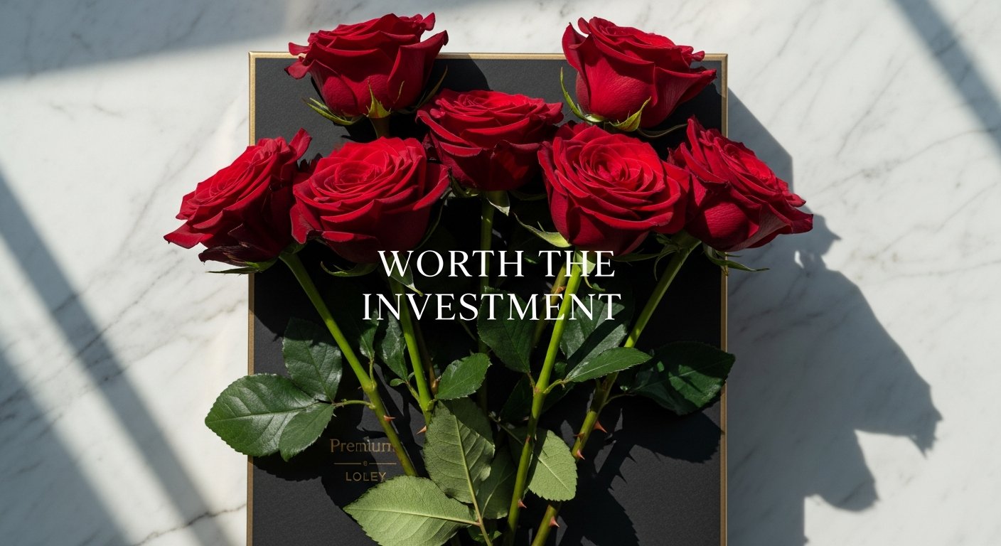 Black Mamba Roses in elegant vase arrangement with dark petals