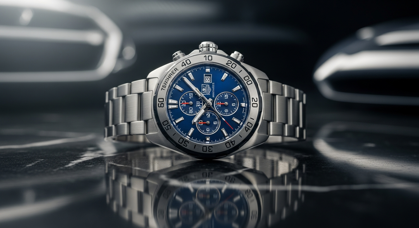 TAG Heuer Formula 1 Blue Chronograph luxury sports watch with striking blue dial and stainless steel case
