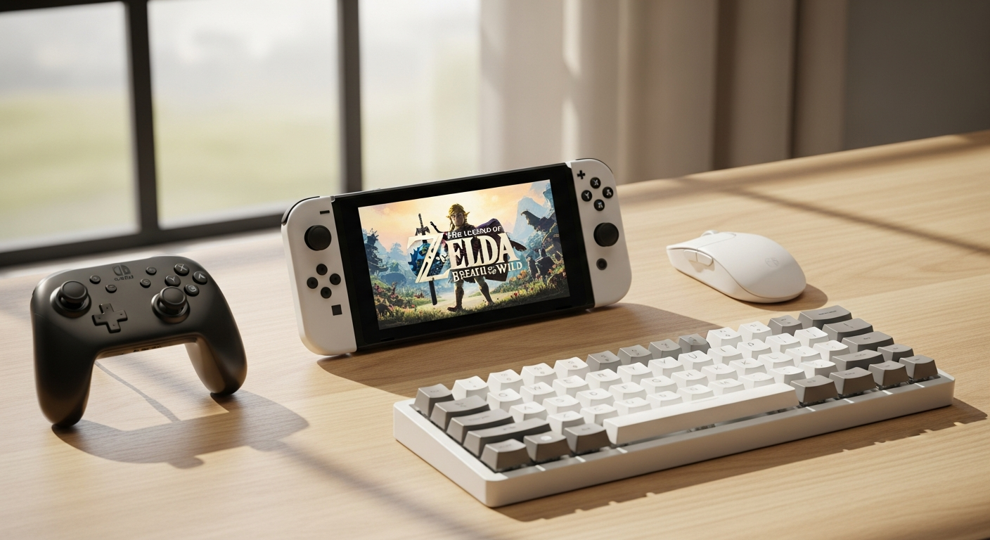 The Legend of Zelda Breath of the Wild Link exploring vast Hyrule landscape