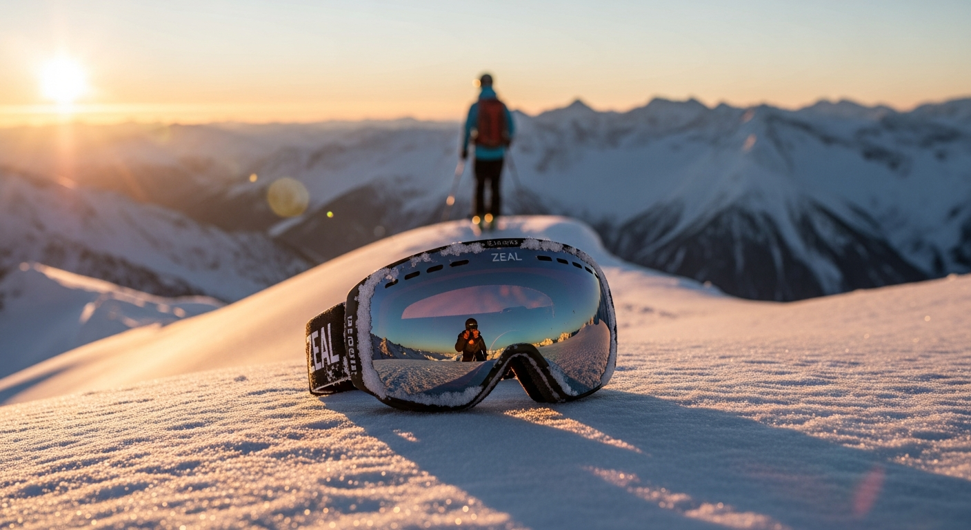 Zeal Optics Lookout Goggle with expanded field of view and Rail Lock lens system for backcountry riding