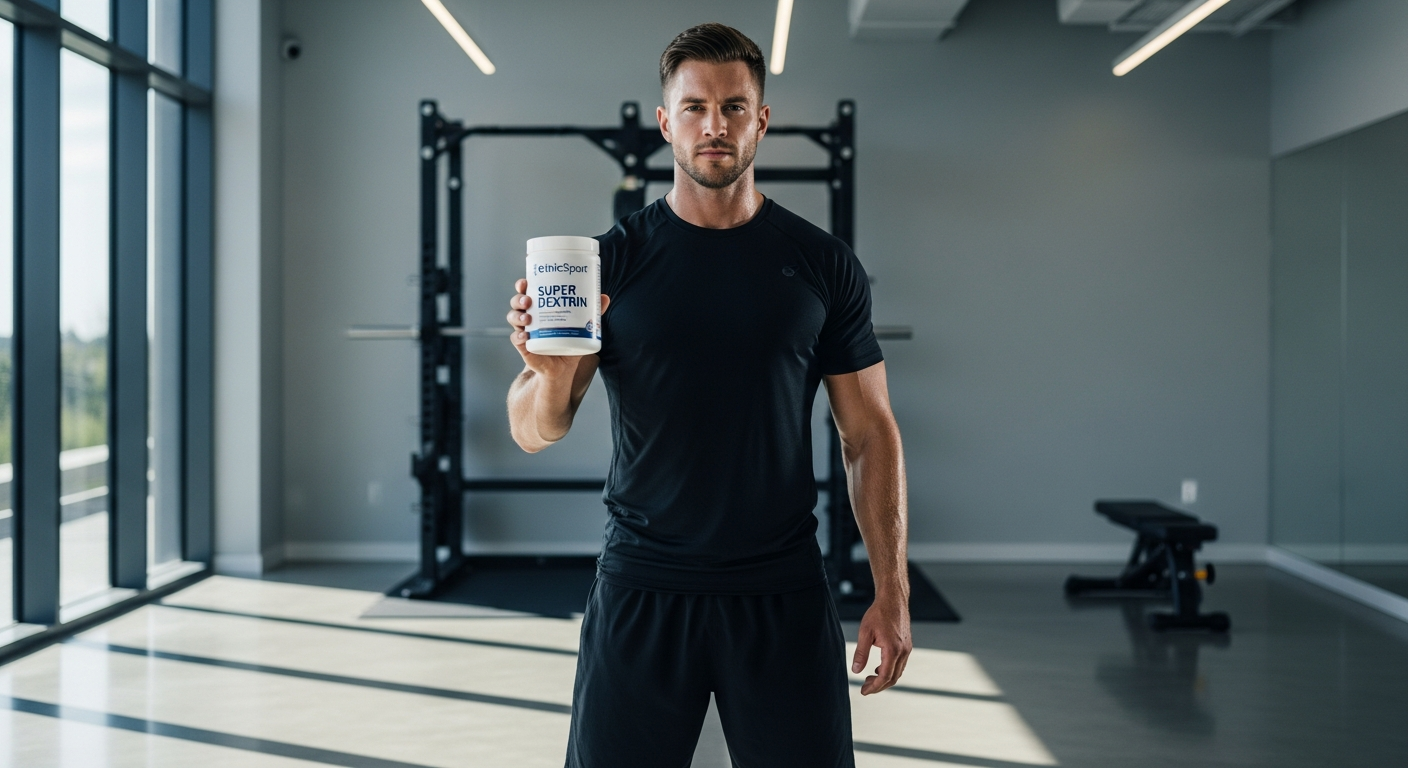 EthicSport Super Dextrin Energy Gel packet displayed with orange flavor variant