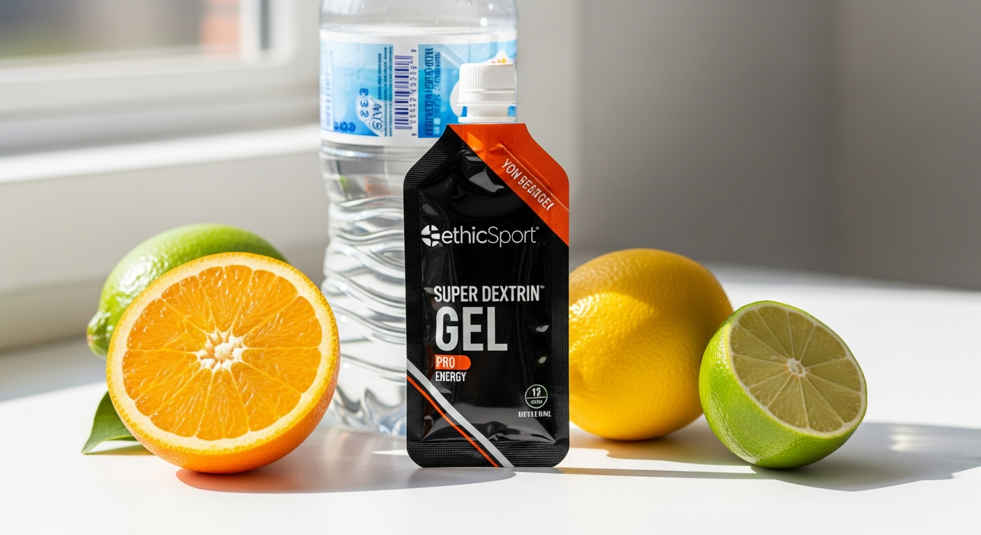 EthicSport Super Dextrin Gel Pro Energy carbohydrate gel pack for endurance athletes