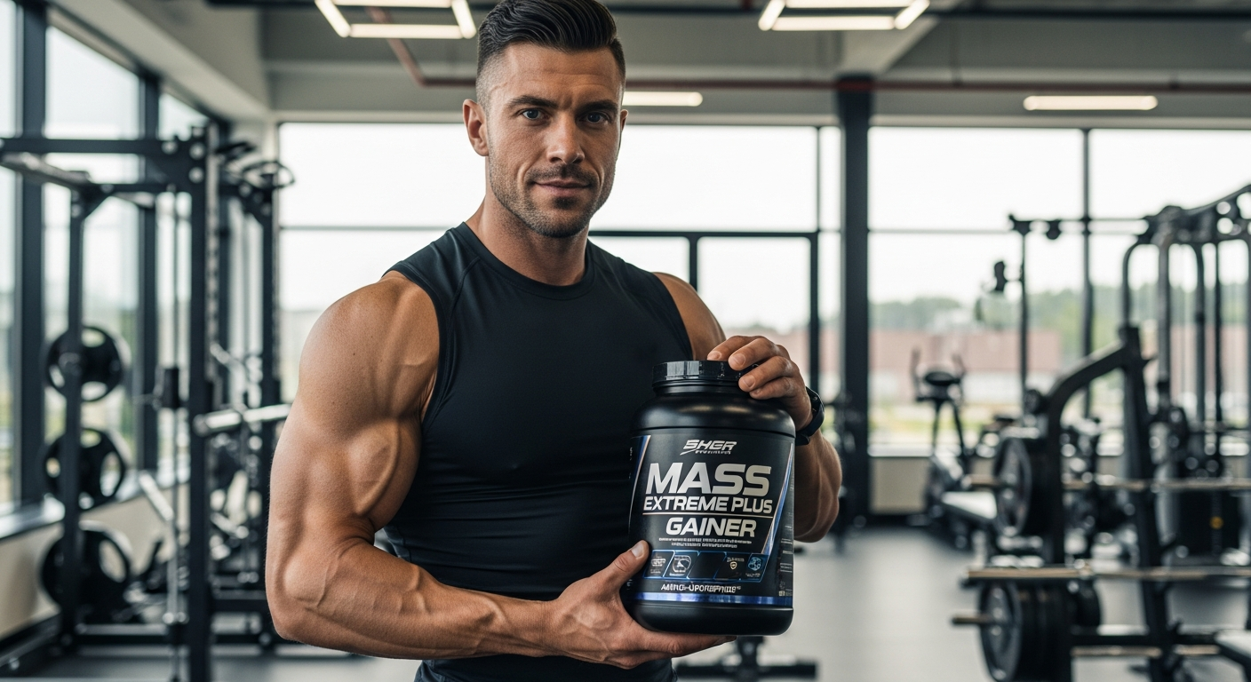 Net Integratori Mass Extreme Plus Gainer 1500g container with Amino-LipoPeptide technology