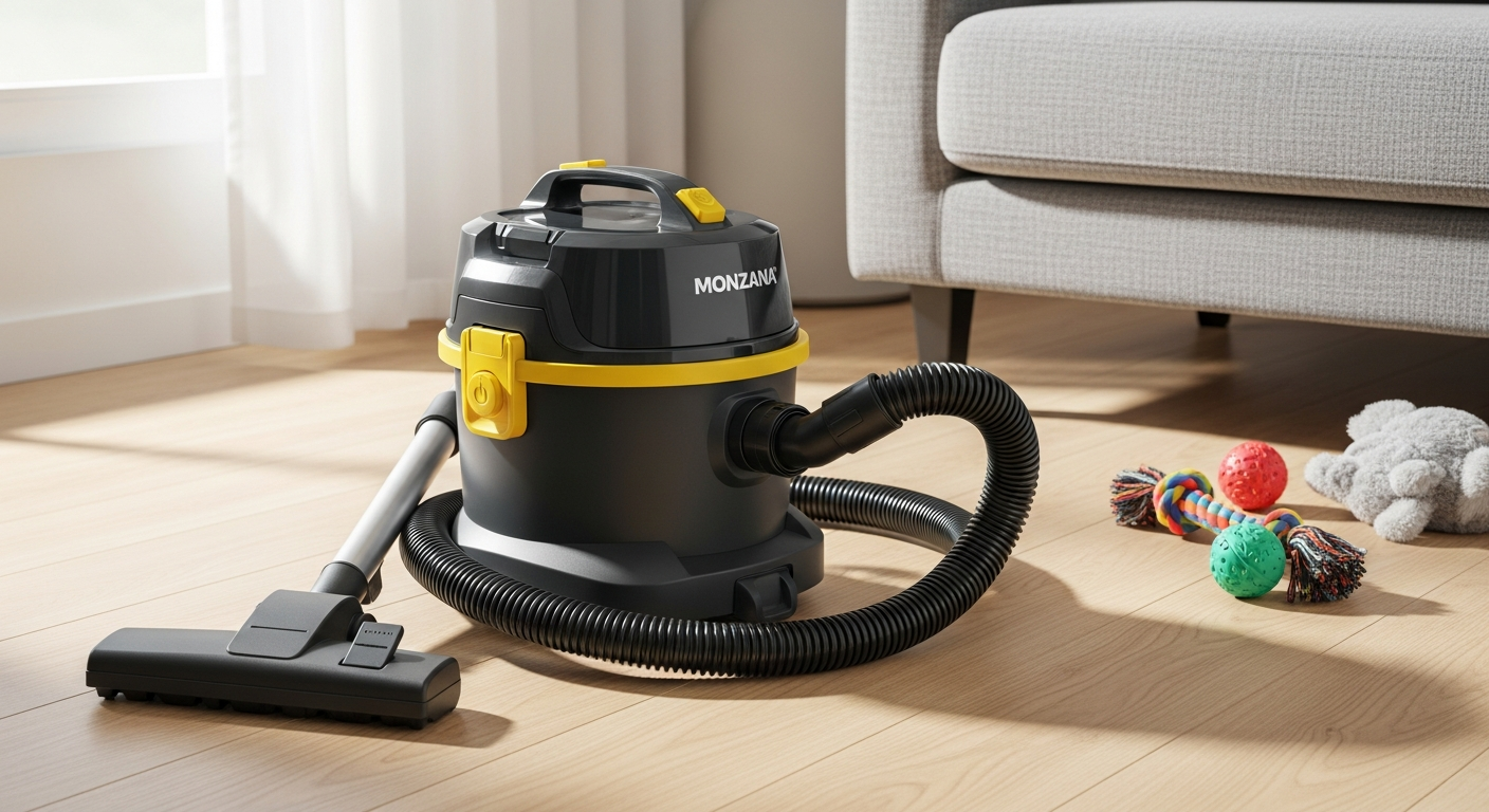 MONZANA 400W deep cleaning wet vacuum with dual tank system and pet hair brush attachment