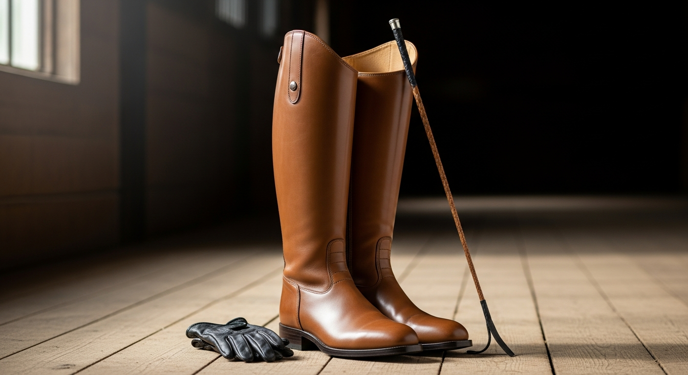 GS Equestrian Original Tall Riding Boots in smooth leather with structured design