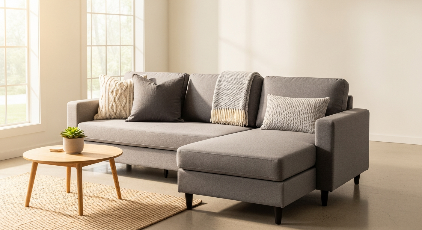 Interior Define Sloan Sleeper Sofa in modern living room with guest sleeping