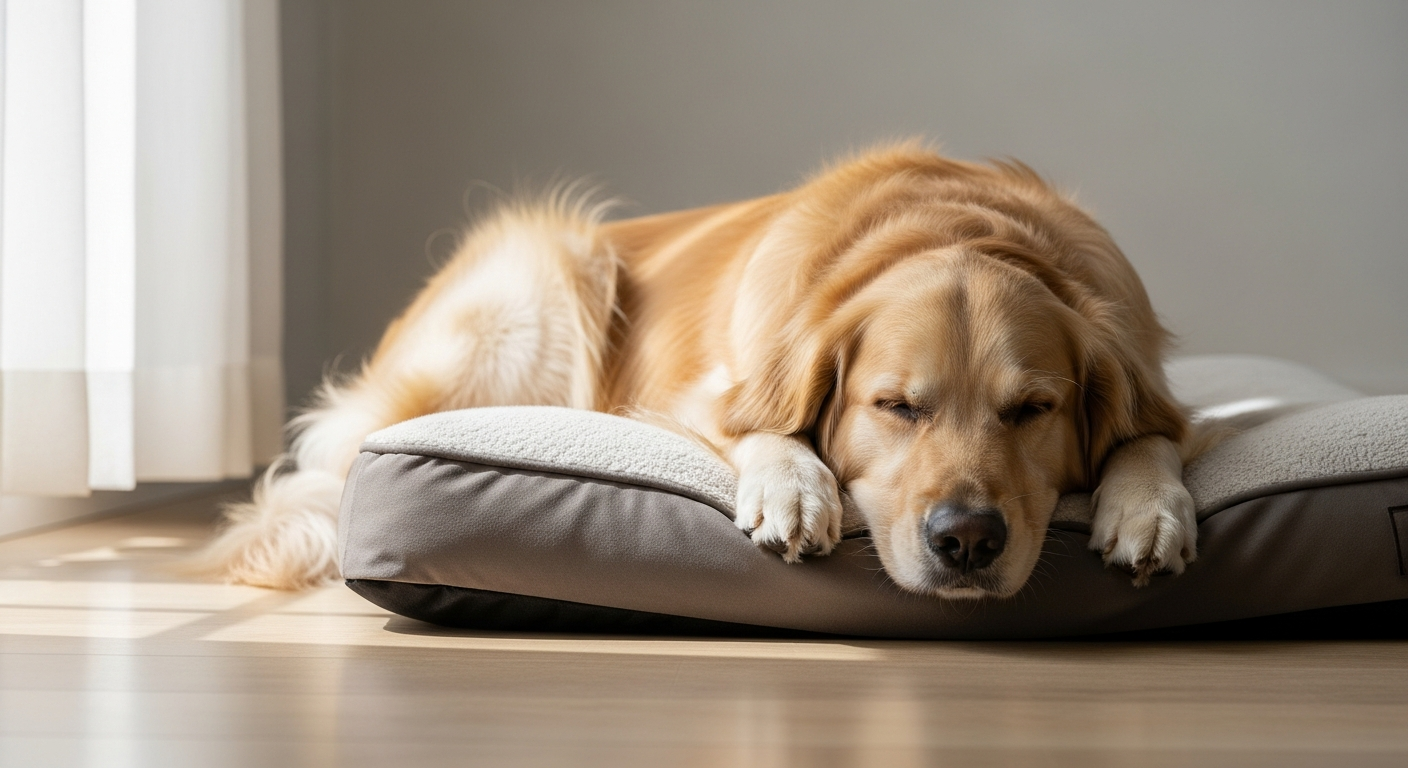 Knuffelwuff orthopedic dog bed with memory foam support for senior dogs