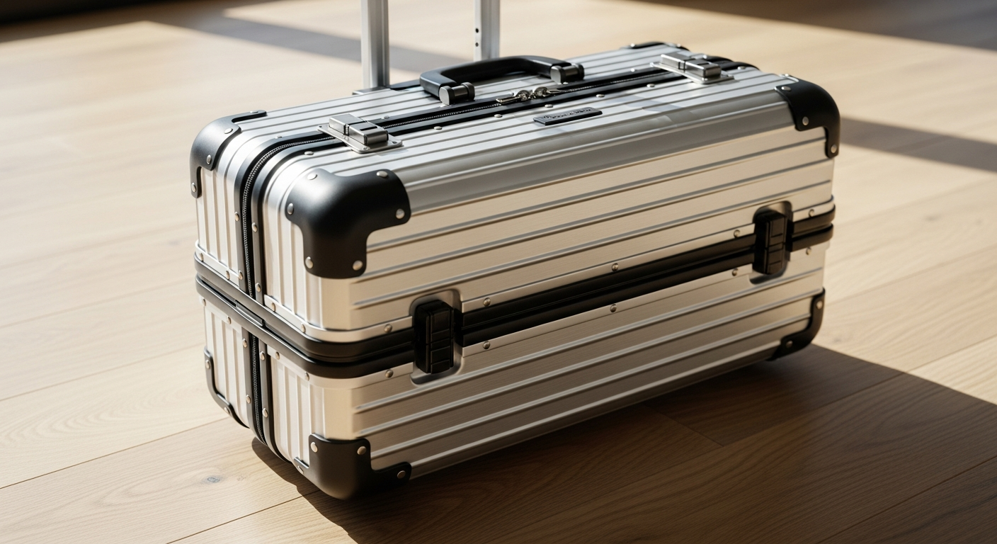 Greenwich Praga 55CM aluminum cabin suitcase with TSA locks and protective cover