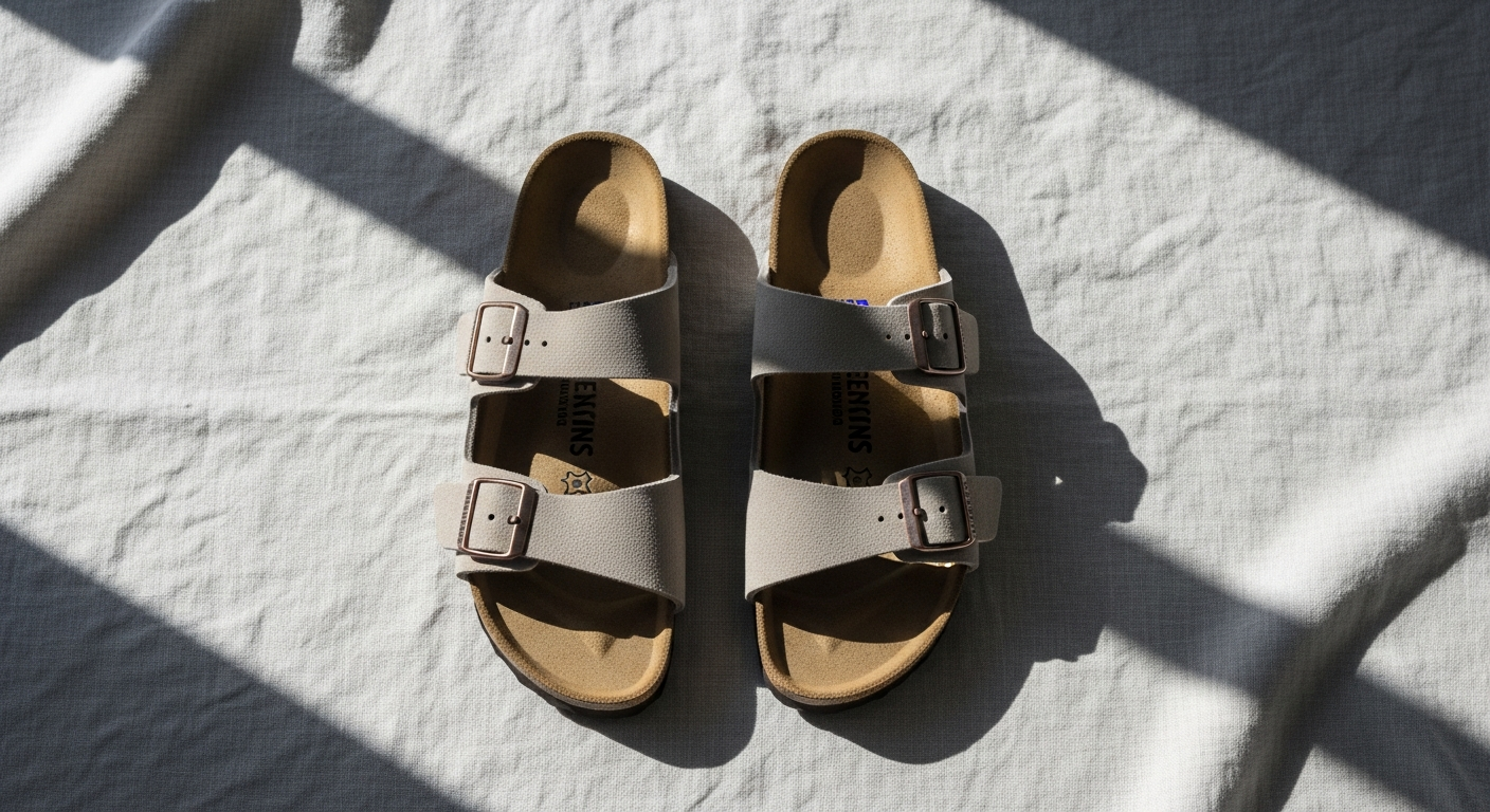 Birkenstock Arizona Classic Unisex Sandals with cork footbed and metal buckle straps