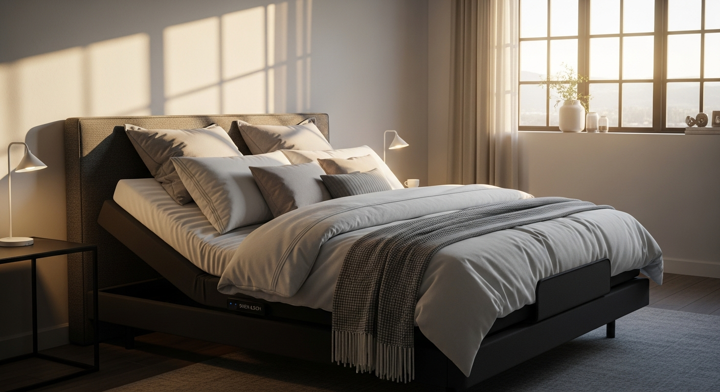 Sven and Son Classic Adjustable Bed Bundle with wireless remote and massage features