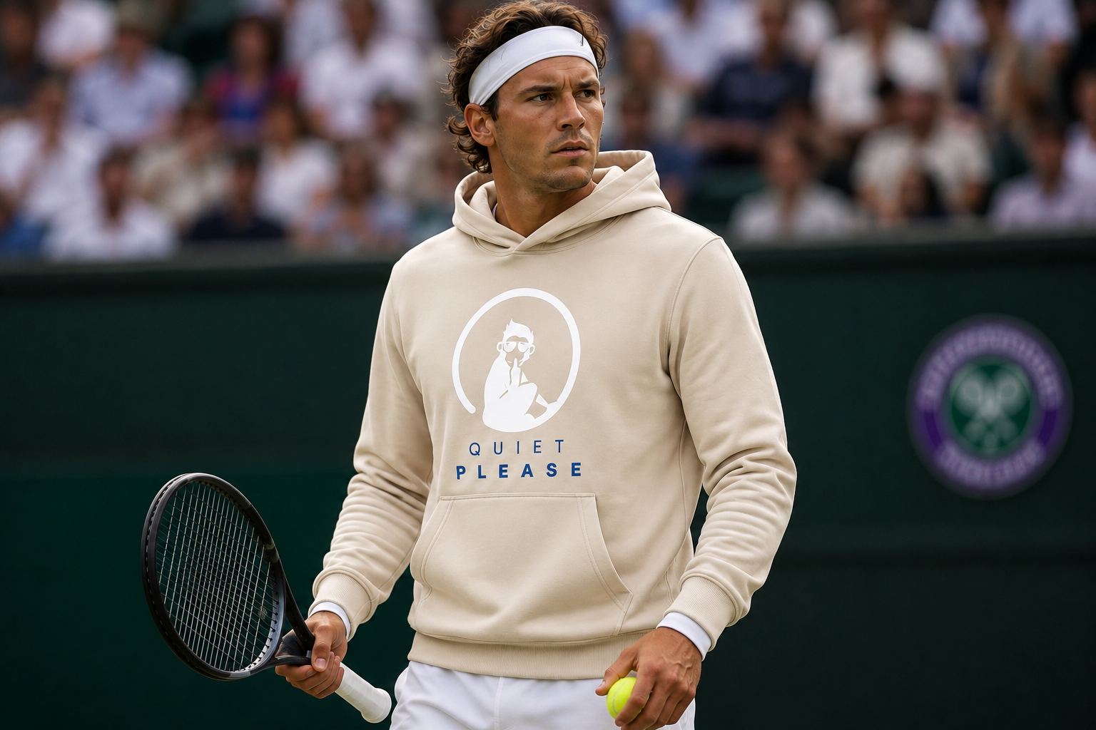 Quiet Please Tennis Hoodie with tennis-inspired graphic design for players and fans