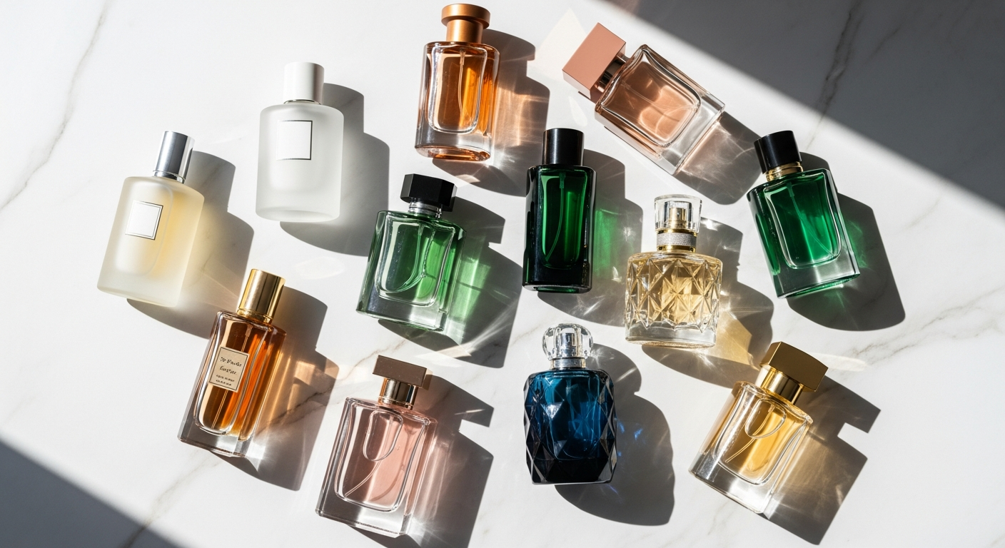 AromaPassions 15-piece designer perfume discovery set bottles displayed together