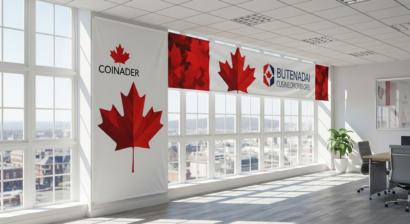 Professional custom vinyl banner displaying bold text and vibrant colors for outdoor advertising