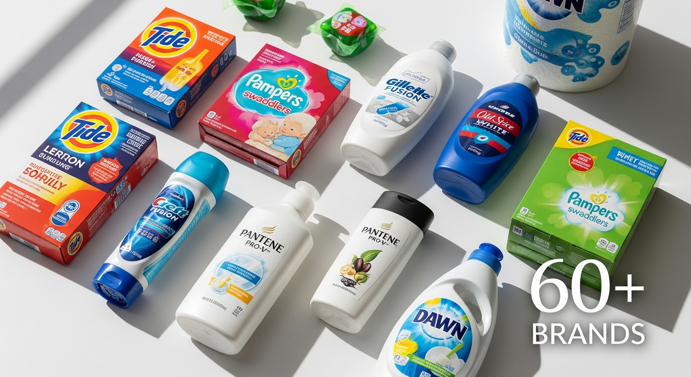 P&G brandSAVER Program digital coupons and rewards displayed on mobile device