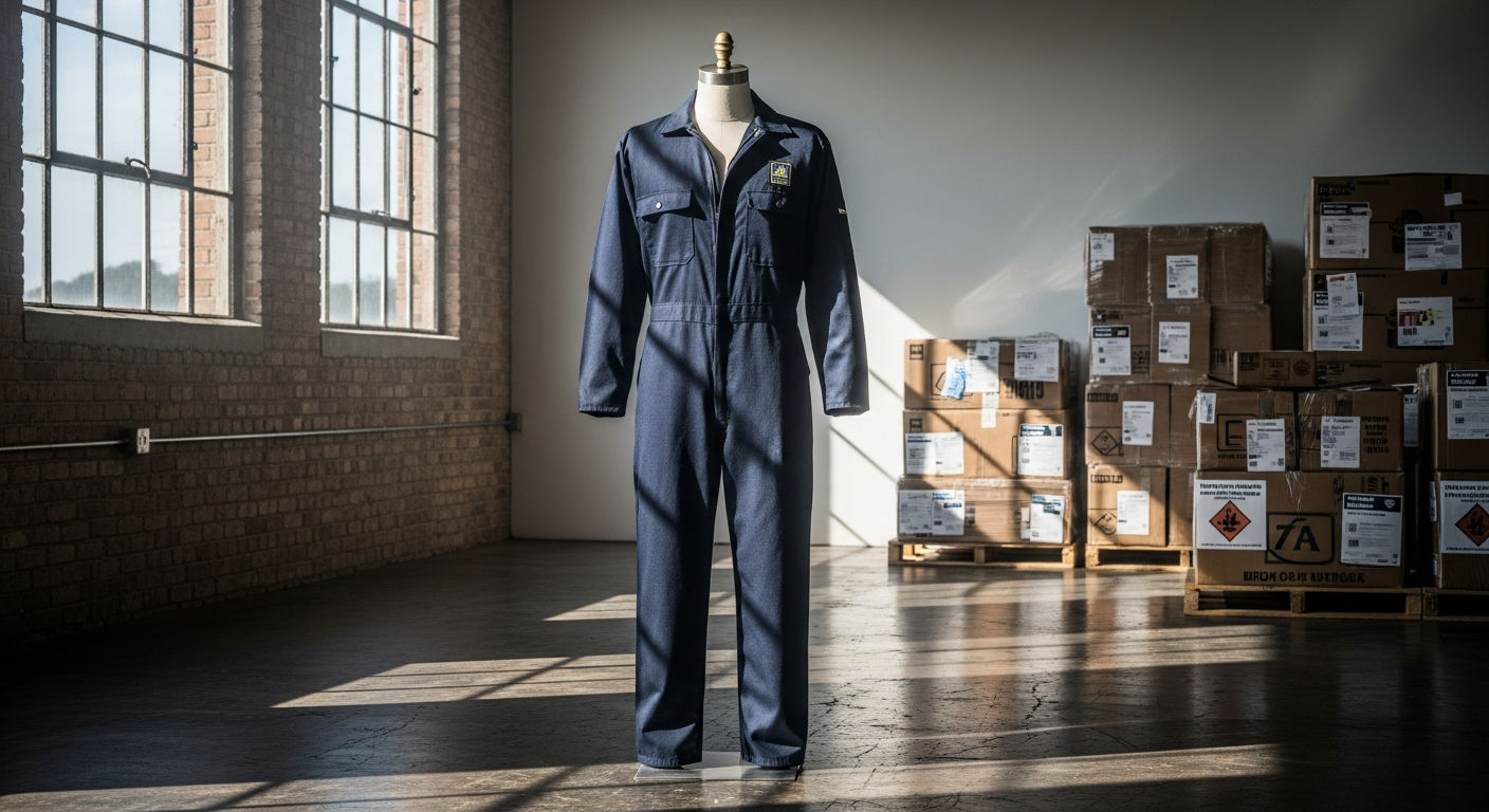 Bulwark FR Deluxe Cotton Coverall CED2 worn by contractor on industrial job site