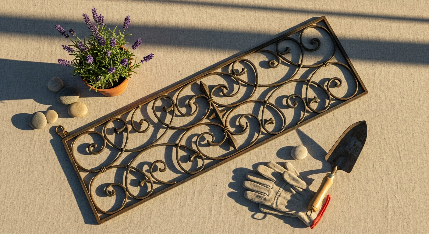 Paloma decorative garden fence panel with integrated lattice design for climbing plants