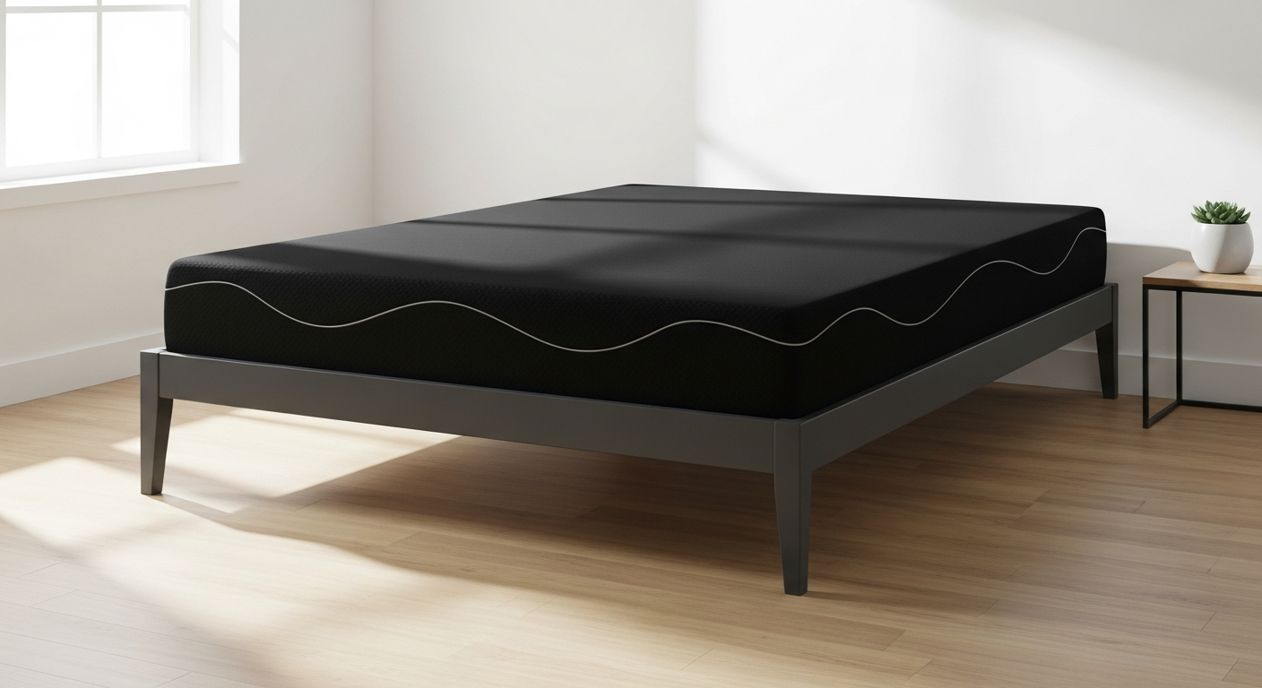 EGOHOME Black 12-inch Memory Foam Mattress with cooling technology and graphene cover