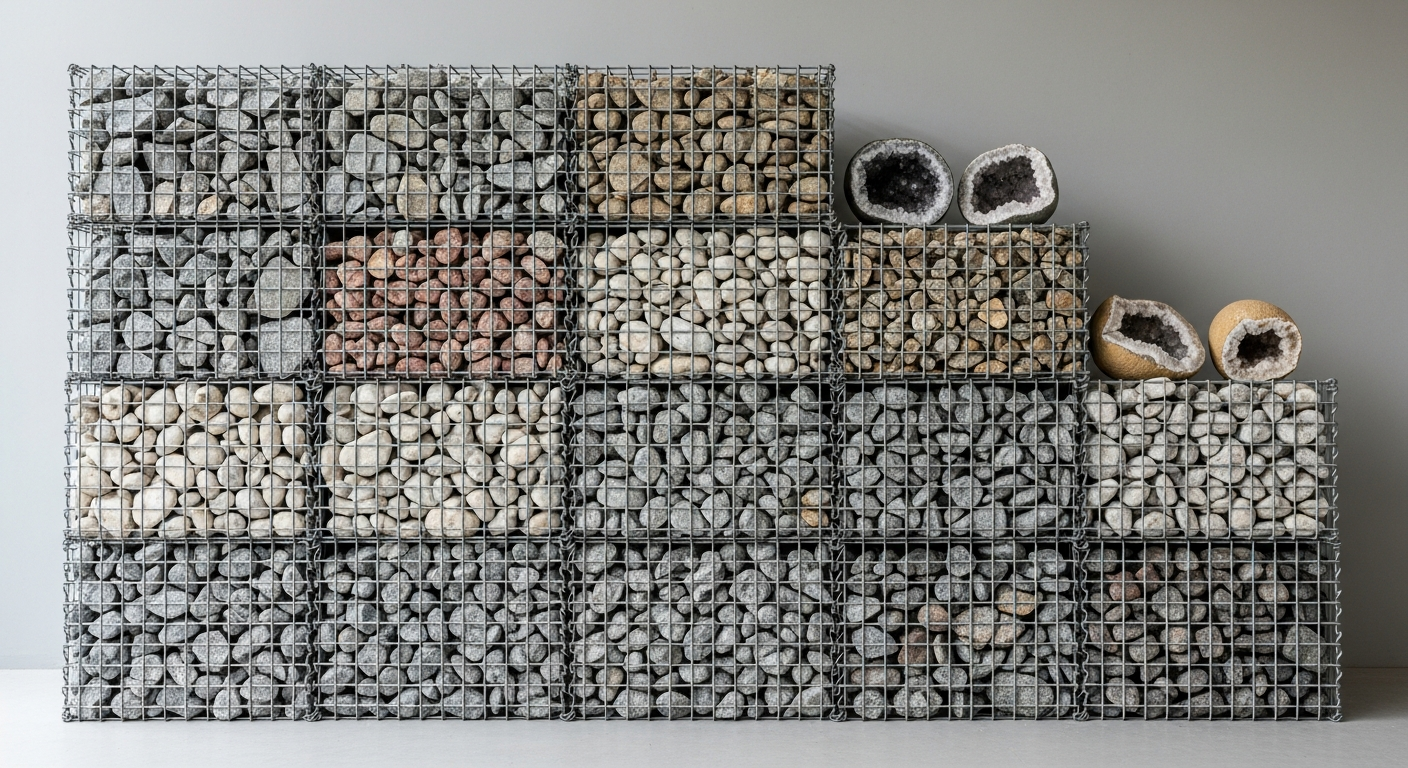 Custom galvanized steel gabion baskets filled with natural stone for landscaping