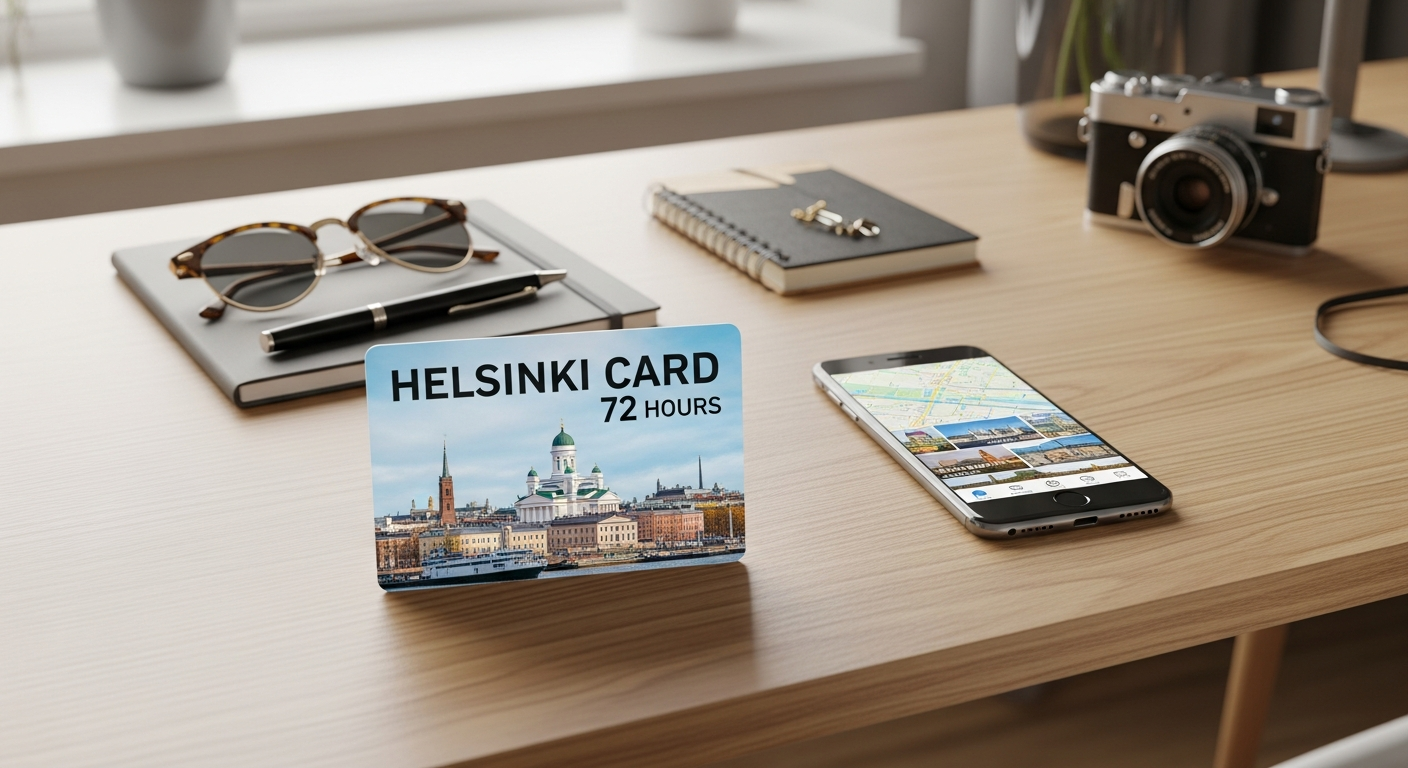 Helsinki Card 72-Hour City Region Pass brochure with pricing details and included attractions list