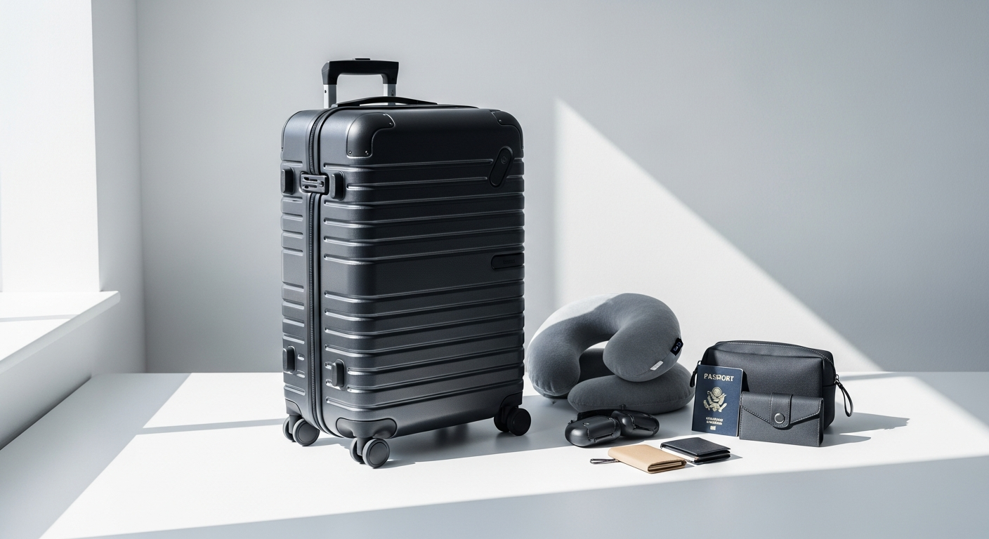 Greenwich Doha 55cm aluminum frame cabin suitcase with sleek design and smooth wheels