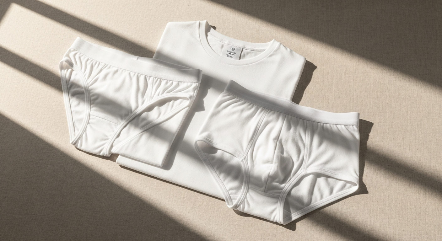Piano Luxury Supima cotton underwear displayed showing premium fabric quality and minimalist design