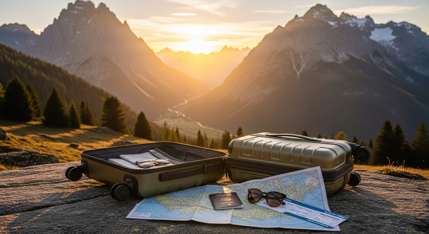 Reisefux Rundum-Sorglos Reisepakete Alpine travel packages with mountain scenery