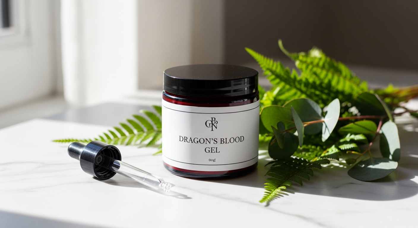 Rodial Dragon's Blood Sculpting Gel luxury skincare product bottle display