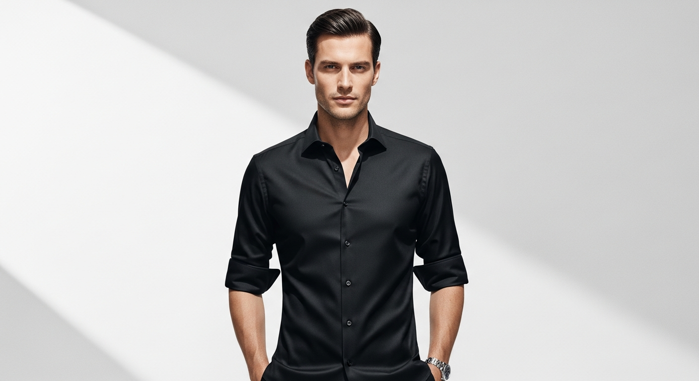 Professional man wearing Seidensticker Schwarze Rose slim fit business shirt