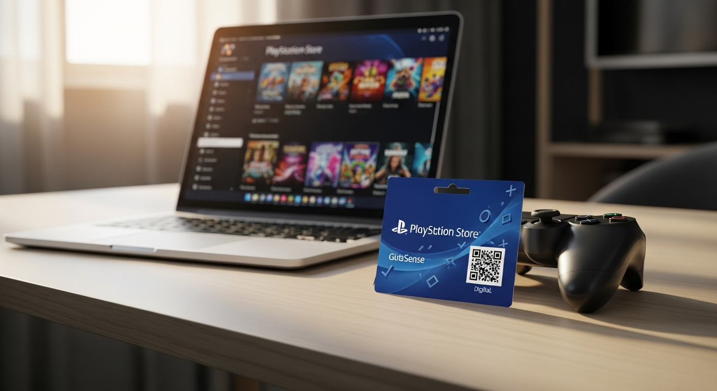 PlayStation Store Card Digital Code displayed on a gaming console screen with Norwegian currency denomination