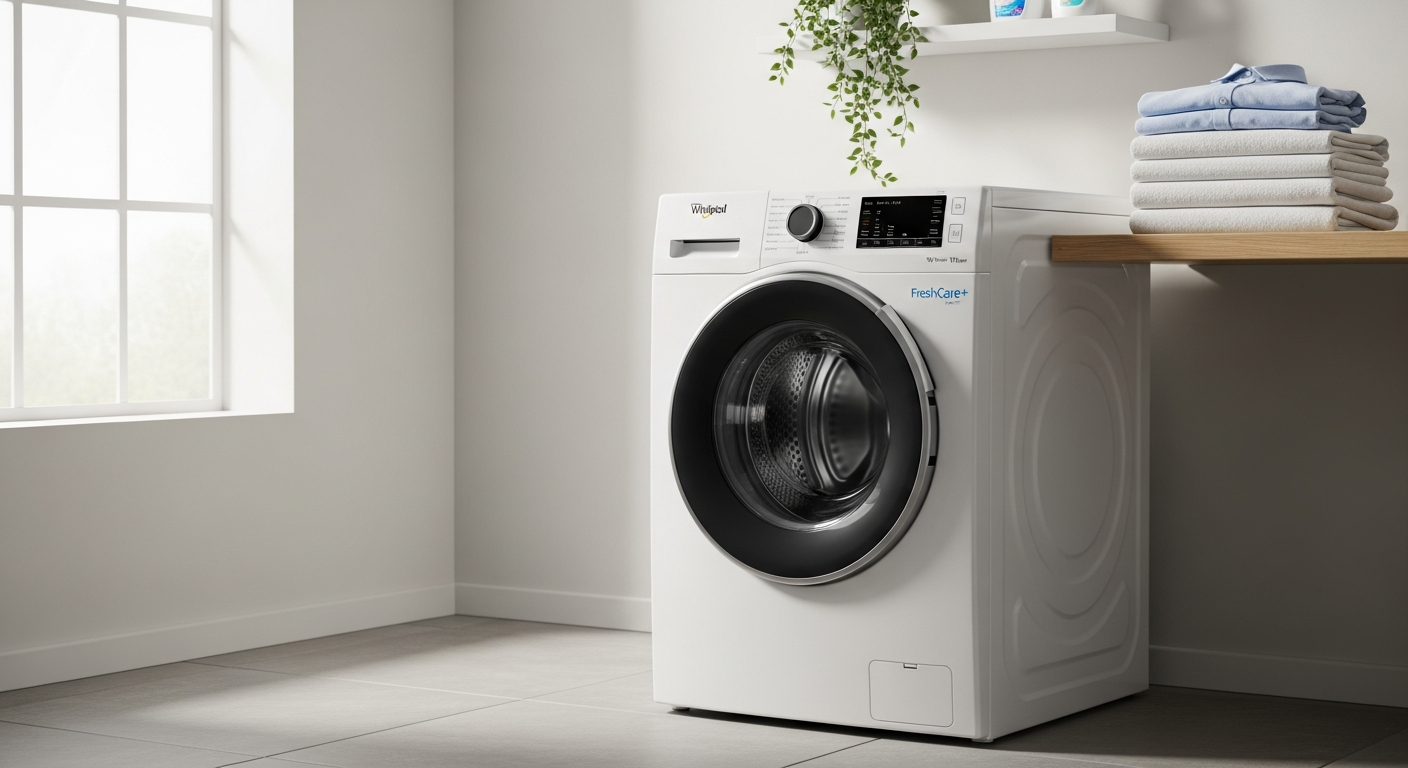 Whirlpool FreshCare+ 11kg front-load washing machine with steam technology