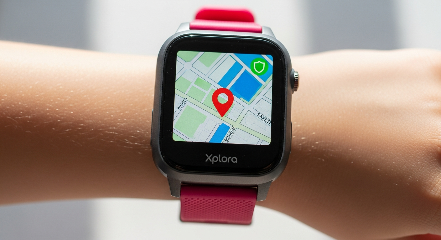 Xplora X6Play Kids Smartwatch GPS displayed on child's wrist showing interface