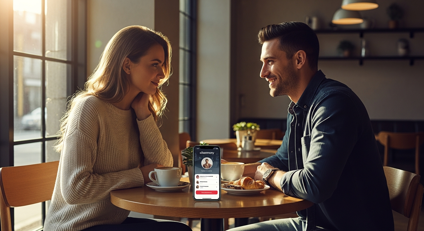 eHarmony Australia premium dating membership interface showing compatibility matching system