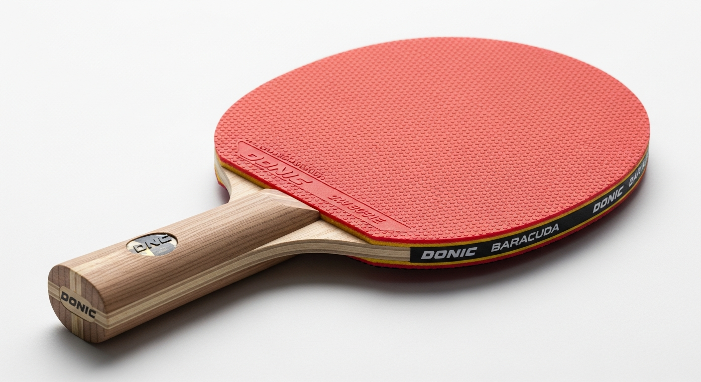 Donic Baracuda table tennis rubber close-up showing spin-elastic topsheet and sponge composition