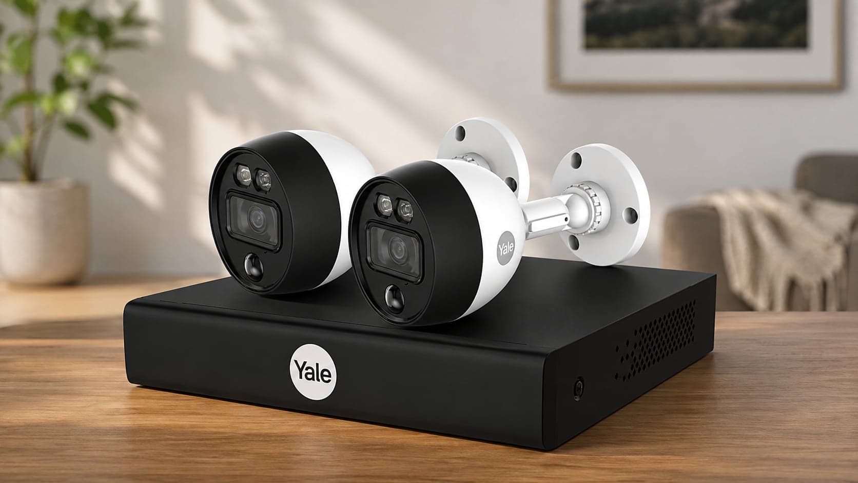 Yale Smart Motion 4 CCTV Kit with four 1080p security cameras and an XVR recorder for smart home surveillance