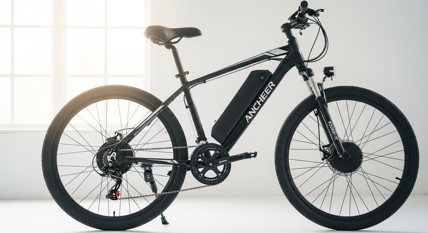 ANCHEER 26 inch Peak 750W electric mountain bike on outdoor trail