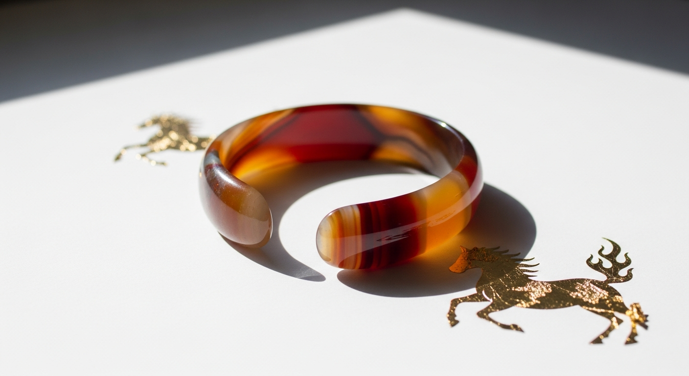 2026 Tai Sui Dual-Shield Agate Bracelet with red and black stones on red string