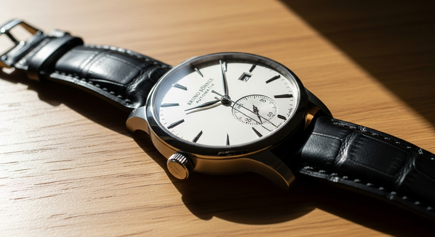 Bruno Söhnle Rondo Automatik automatic watch with minimalist dial and leather strap