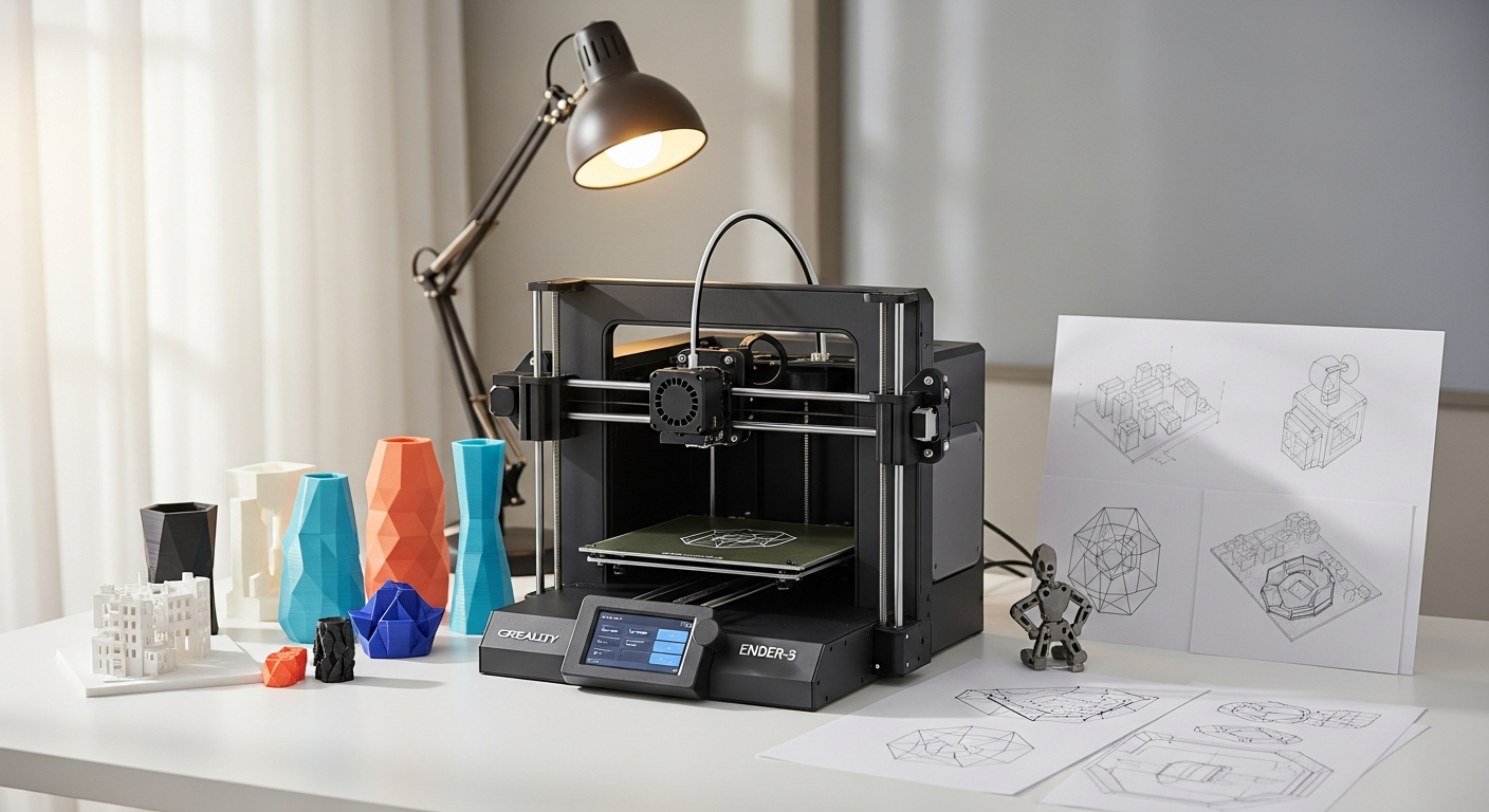 Creality Ender-3 V3 SE 3D printer with dual Z-axis motors and automatic leveling
