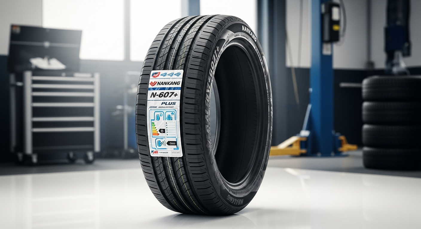 Nankang NK All Season Plus N-607+ tire tread pattern close-up showing hybrid design