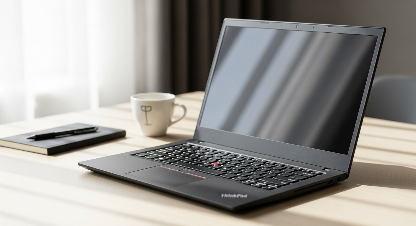 Lenovo ThinkPad L14 Gen 1 business laptop with keyboard and display visible