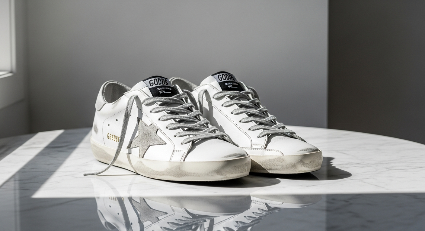 Golden Goose Super-Star Women's Sneakers with distressed leather and iconic star emblem