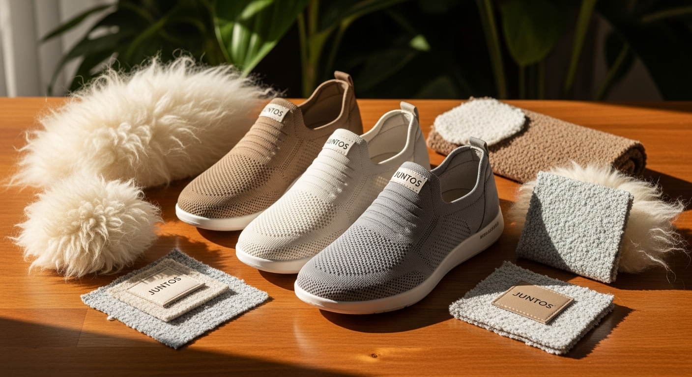 Juntos AlpaKnit Slip-On Shoes in natural alpaca wool with sustainable materials