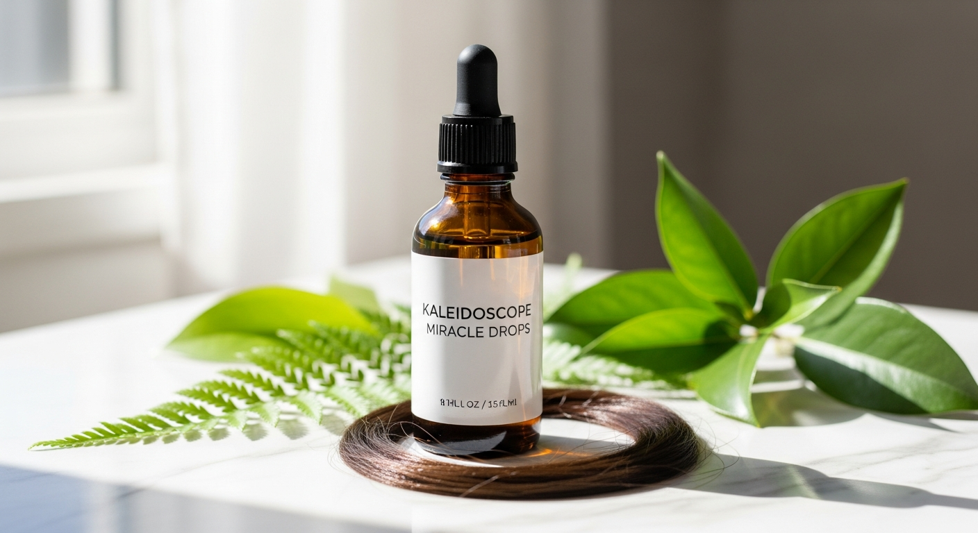 Kaleidoscope Miracle Drops hair and scalp oil for targeted scalp care and daily hair routine.