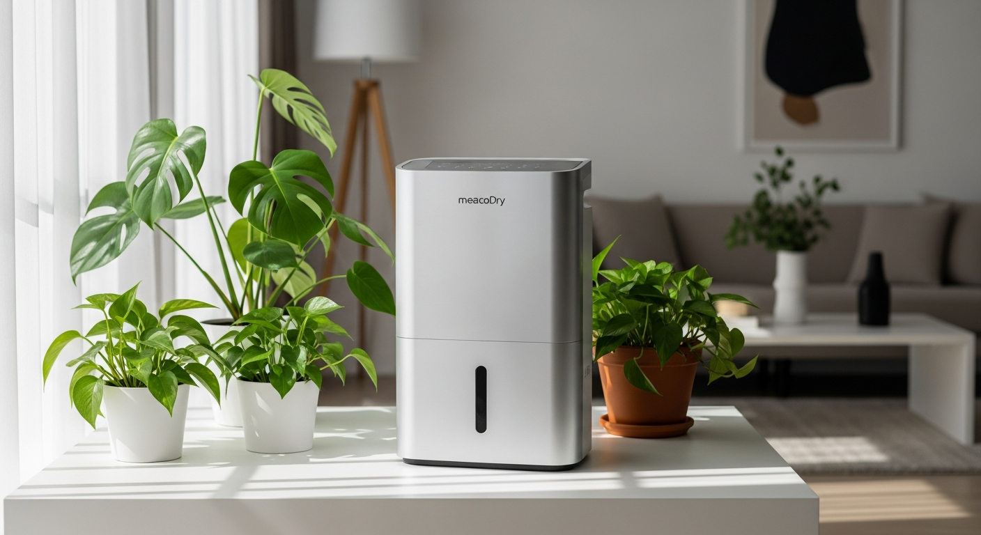 MeacoDry Arete One dehumidifier for managing indoor humidity, condensation, and moisture in the home.