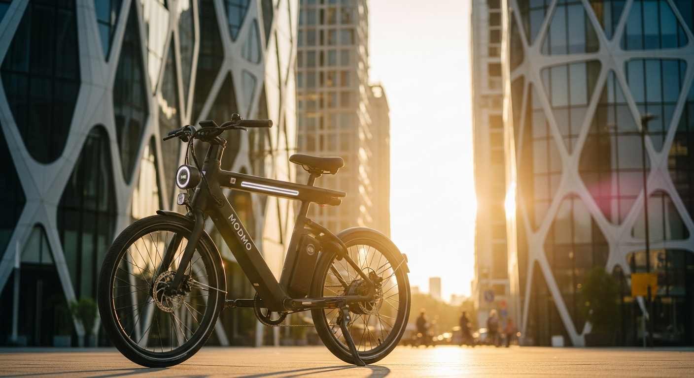 Modmo Saigon+ urban electric commuter bike on city street