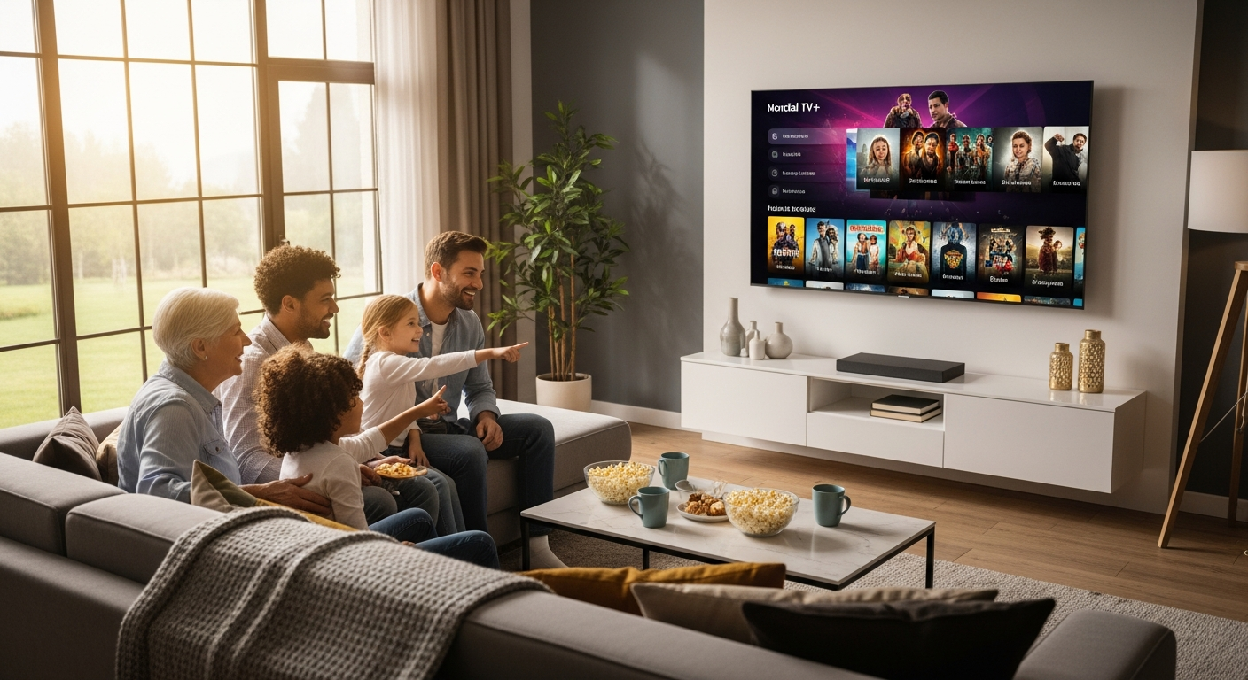 Mondial TV+ streaming service interface displayed on multiple devices simultaneously