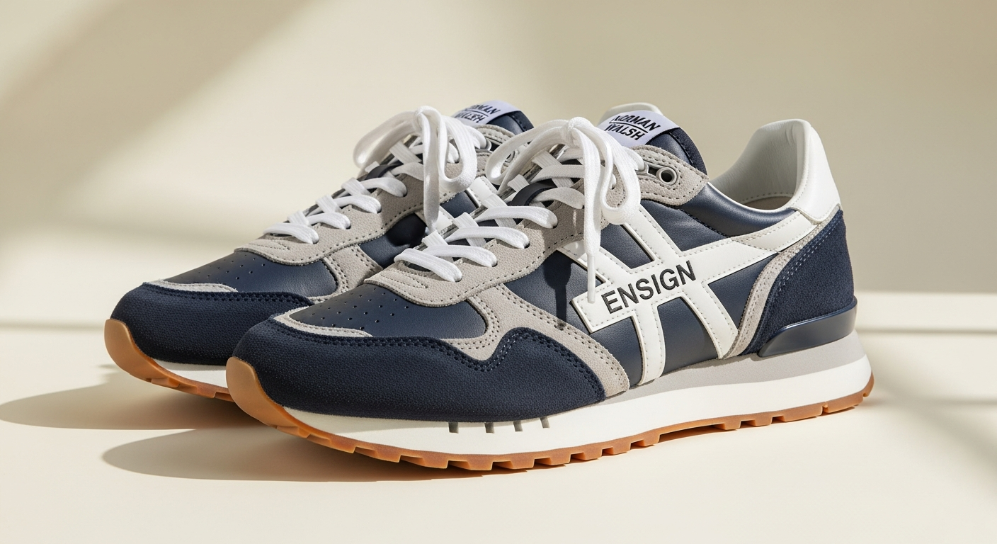 Norman Walsh Ensign Retro Trainers heritage athletic sneaker from 1981