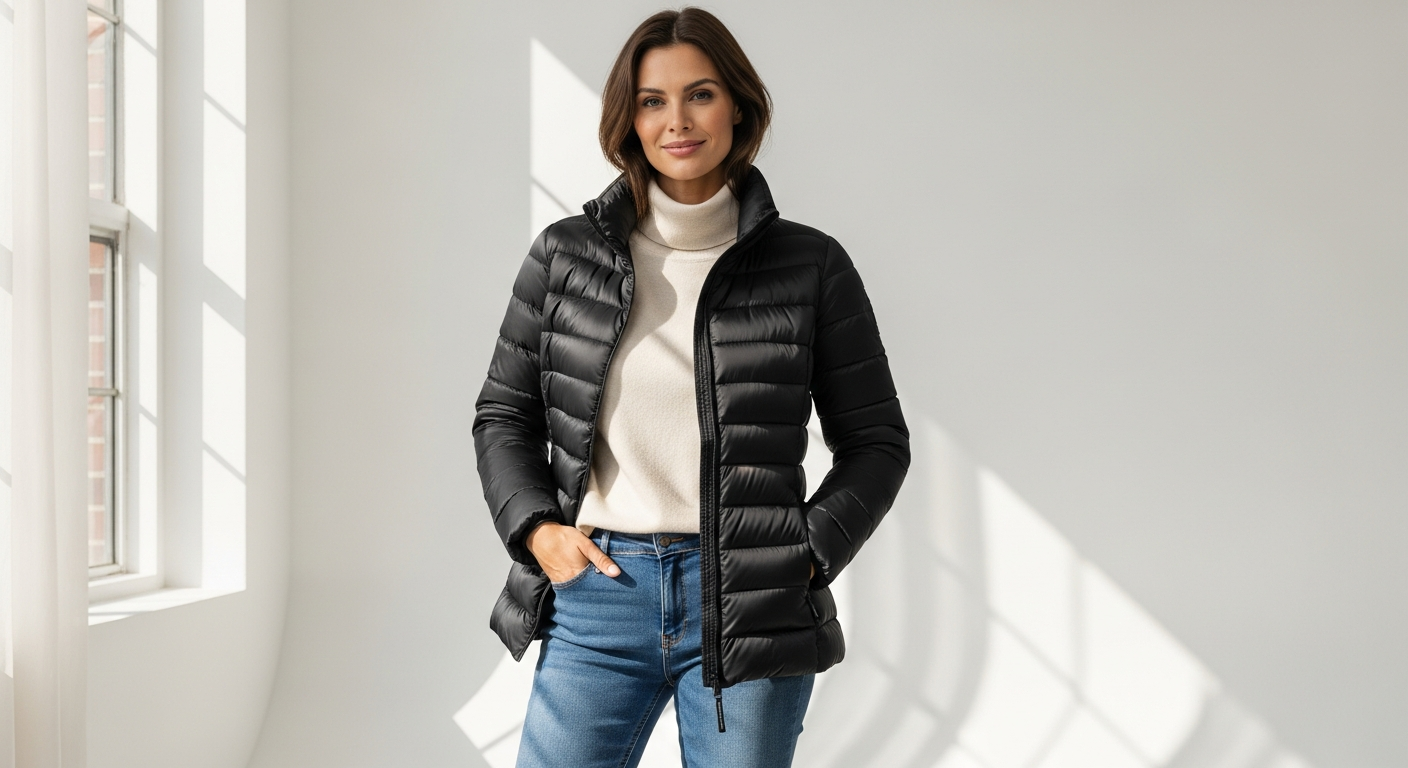 Orolay Women's Thickened Down Jacket layered with base and mid-layer clothing for winter warmth